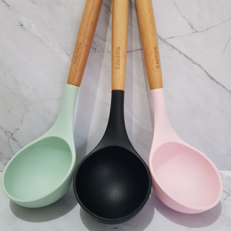 8akers Ladle silicone centong kuah besar sayur kuah soup spoon sendok sup silikon