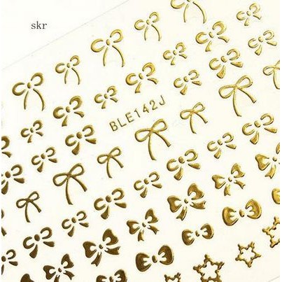 Nail Art Sticker - Bowknot Heart Pattern