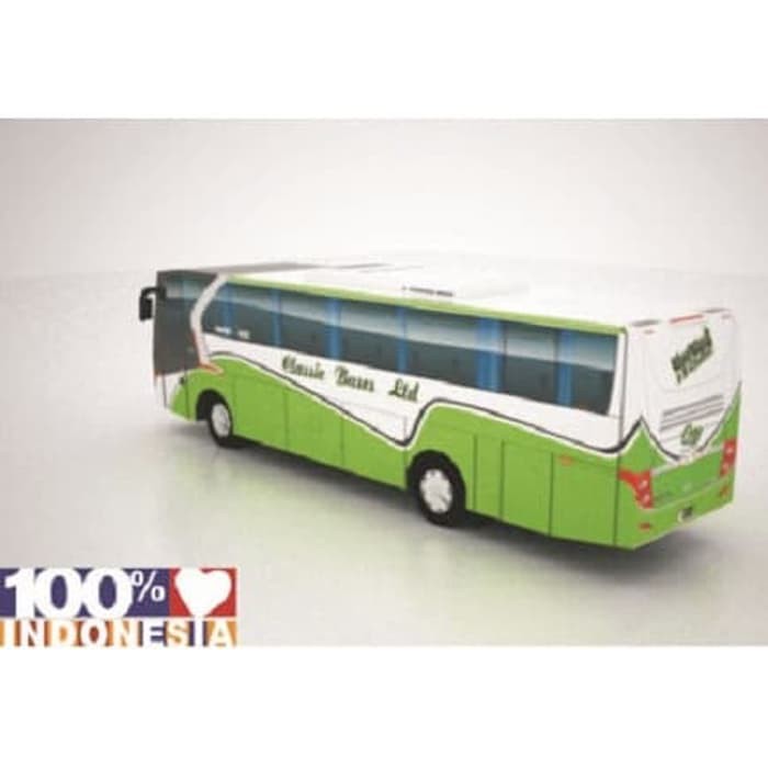 DIY Miniatur Bus Legacy Classic Buses Fiji Papercraft Lembaran