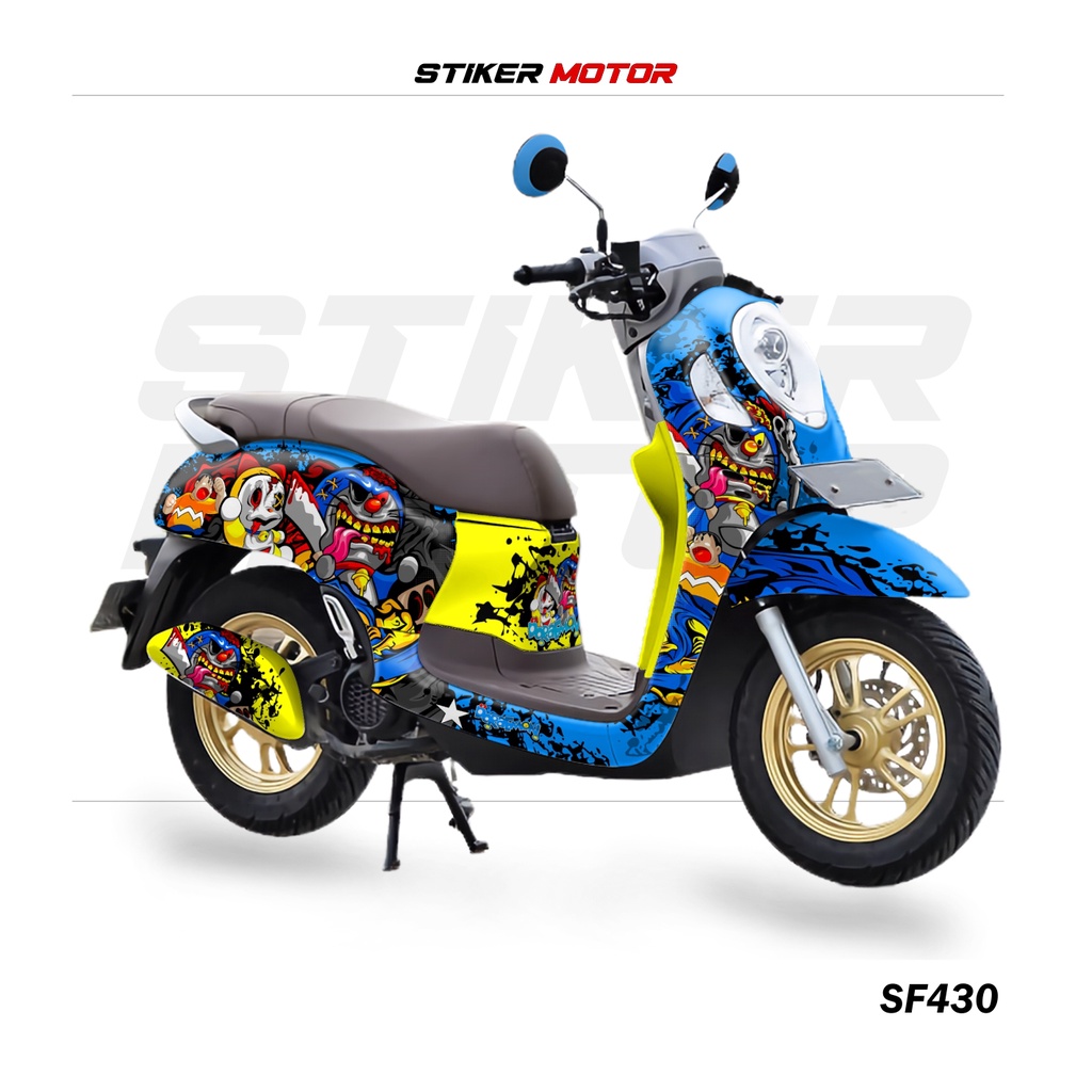 SF430 DECAL STIKER FULLBODY SCOOPY DORAEMON ZOMBIE STICKER SCOOPYI 2020 2021 2022 VARIASI ZOMBIE DOR