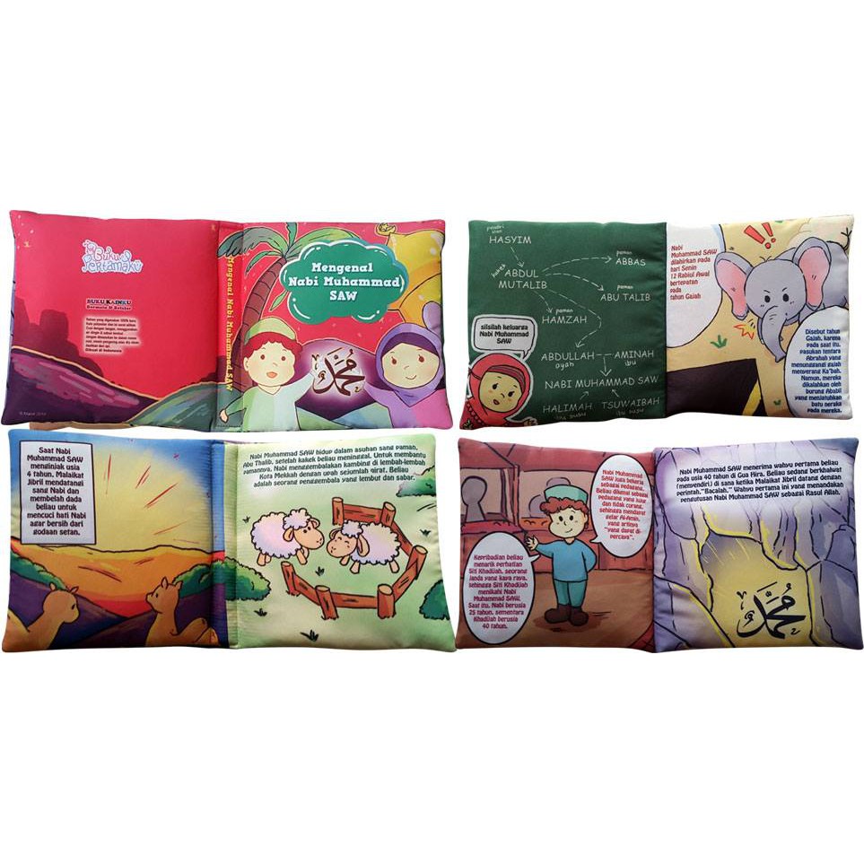 Buku Bantal Softbook Mainan Edukasi Mengenal Nabi Muhammad SAW