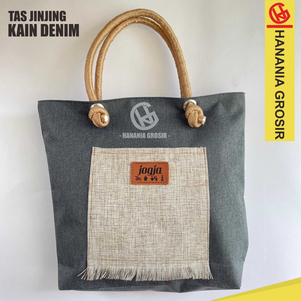 Tas wanita / Handbag Tali Sumbu / Top Handel Bag Jinjing Denim