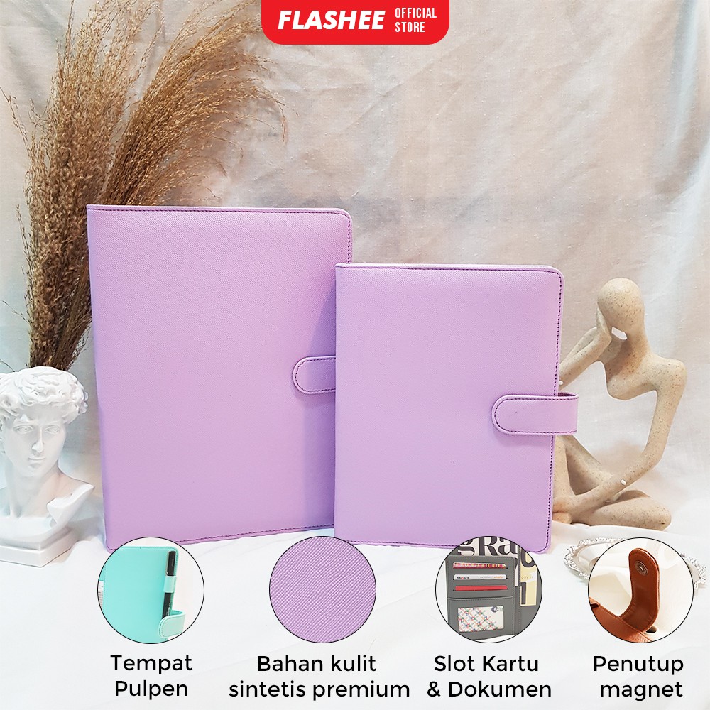 

Flashee Binder Polos Ungu Lilac A5 20 Ring B5 26 Ring Agenda Polos Binder Polos A5 B5 Organizer Eksklusif