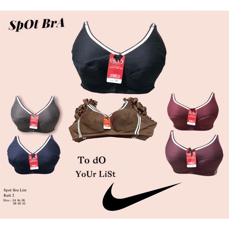 6 Pcs Bh FELLICIA | 1601 / SPORT BRA Remaja Lis Samping#77#