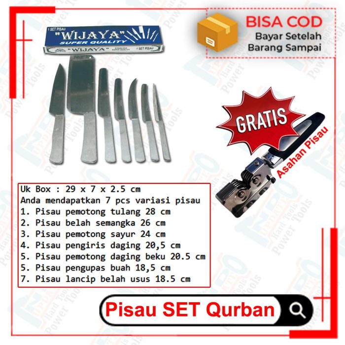 Pisau Seset Kulit - Pisau Potong Hewan Qurban Pisau Potong Kurban Sembelih Seset Daging 1 -