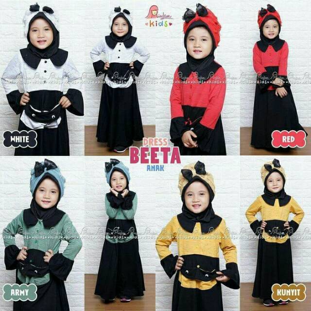 Busana Muslim Anak BEETA Dress by Miulan Kids