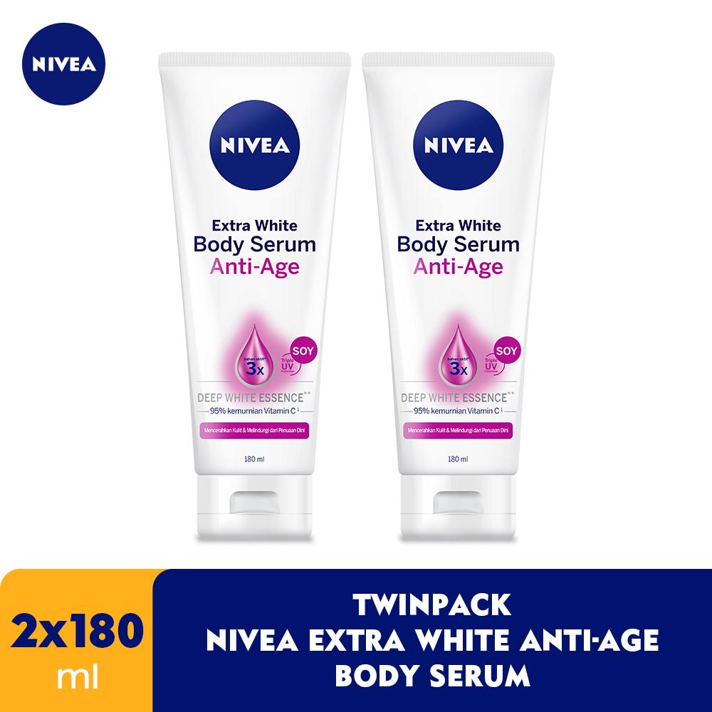 NIVEA Body Care Extra White Anti Age SPF33 Serum 180 ml 2pcs Shopee