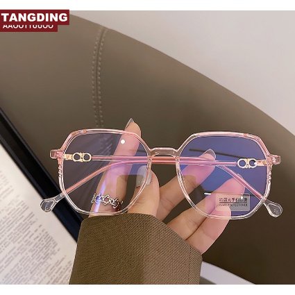 【COD Tangding】Tr Kacamata Fashion Gaya Korea Frame Bulat Untuk Pelajar Wanita