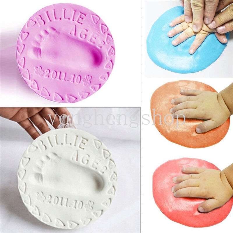 20g Mainan Clay Air Dry Ringan Lembut Untuk Cetak Jejak Kaki / Tangan Bayi / Anak DIY