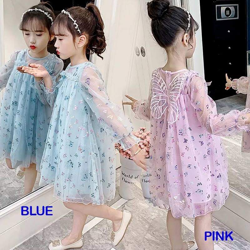 DRESS ANAK PEREMPUAN PREMIUM BUTTERFLY PEARL