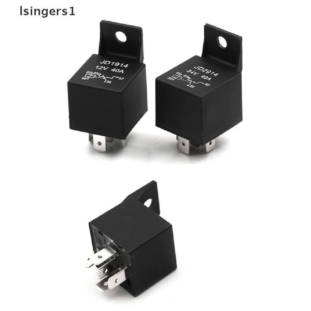 (lsingers1) Relay 5-Pin 40A DC 12V / 24V Untuk Lampu Depan Mobil