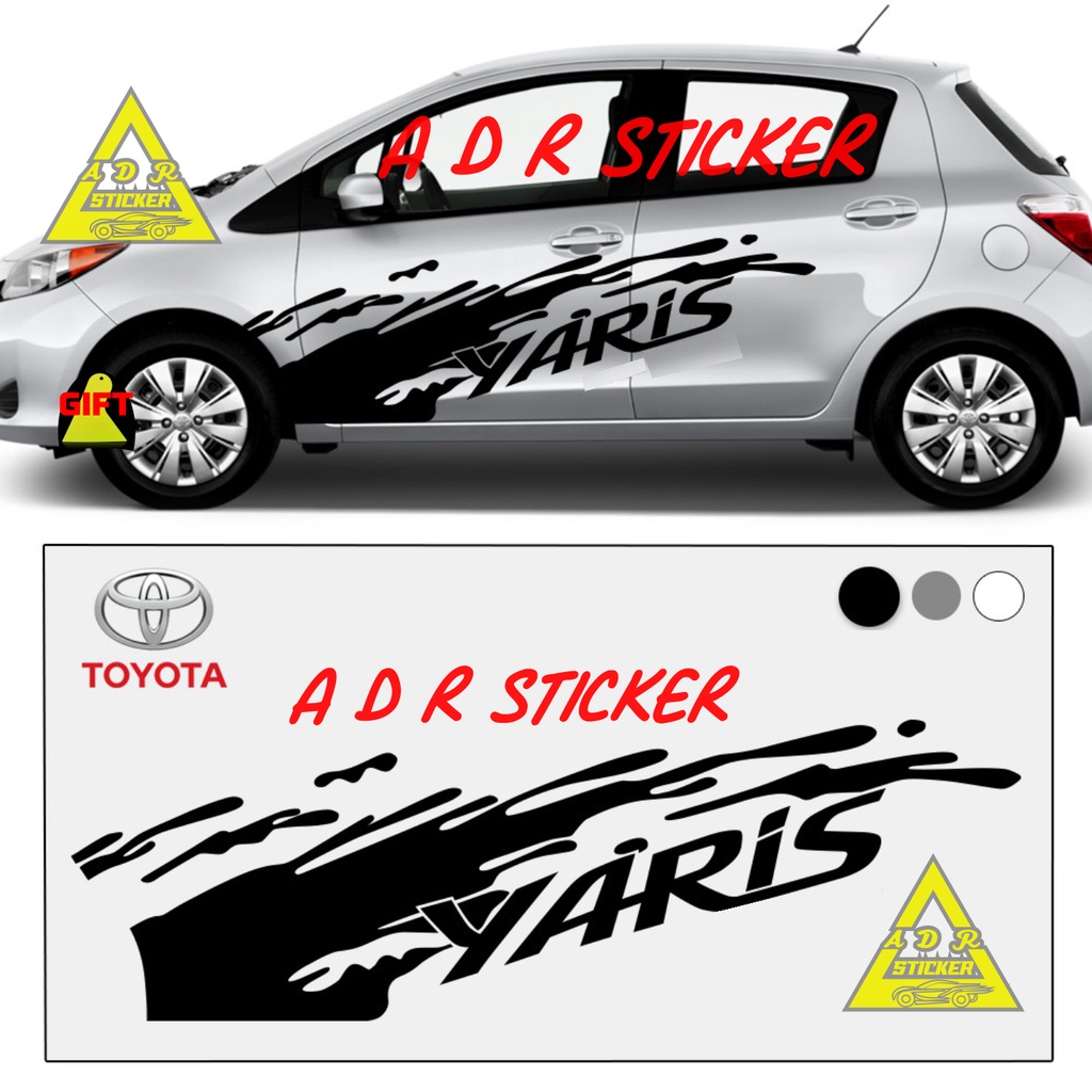 NEW STICKER STIKER MOBIL YARIS CUTING STICKER STIKER MOBIL TOYOTA YARIS INNOVA VELOS AGYA RAIZE RUSH