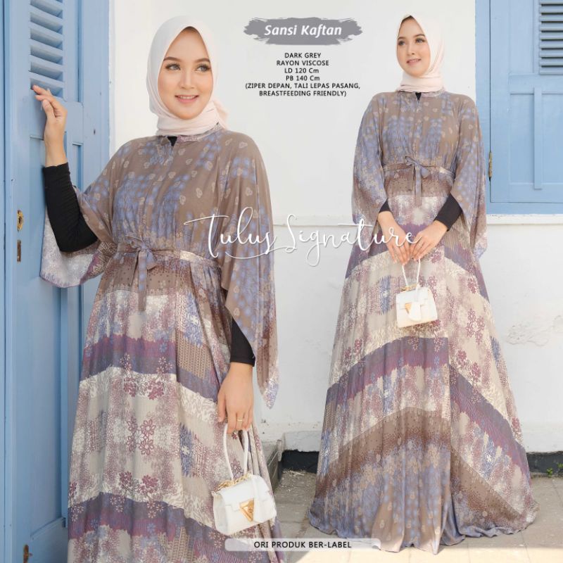 sansi kaftan wanita bahan rayon viscose by tulus signature