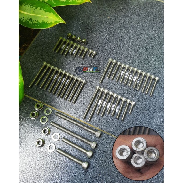 Baut Mesin L Stainless THE Full set CB GL Megapro Tiger