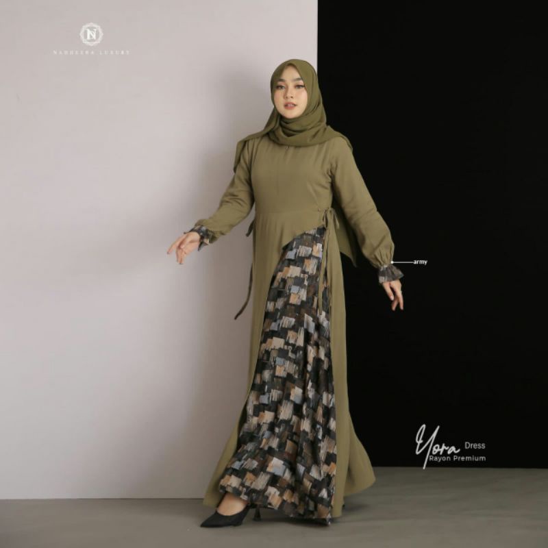 YORA DRESS EXCLUSIVE BY NADHEERA LUXURY✔️ DRESS GAMIS BEST SELLER PREMIUM