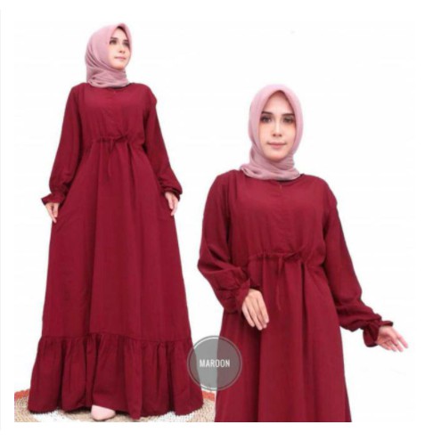 6-6 Jumbo)Baju Gamis Wanita Muslim Terbaru 2021 Motif Batik Model Payung Busui Friendly Ukuran D31
