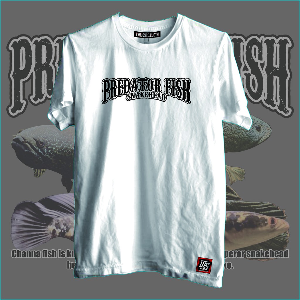 T-SHIRT PREDATOR FISH SNAKEHEAD // kaos anak pria wanita
