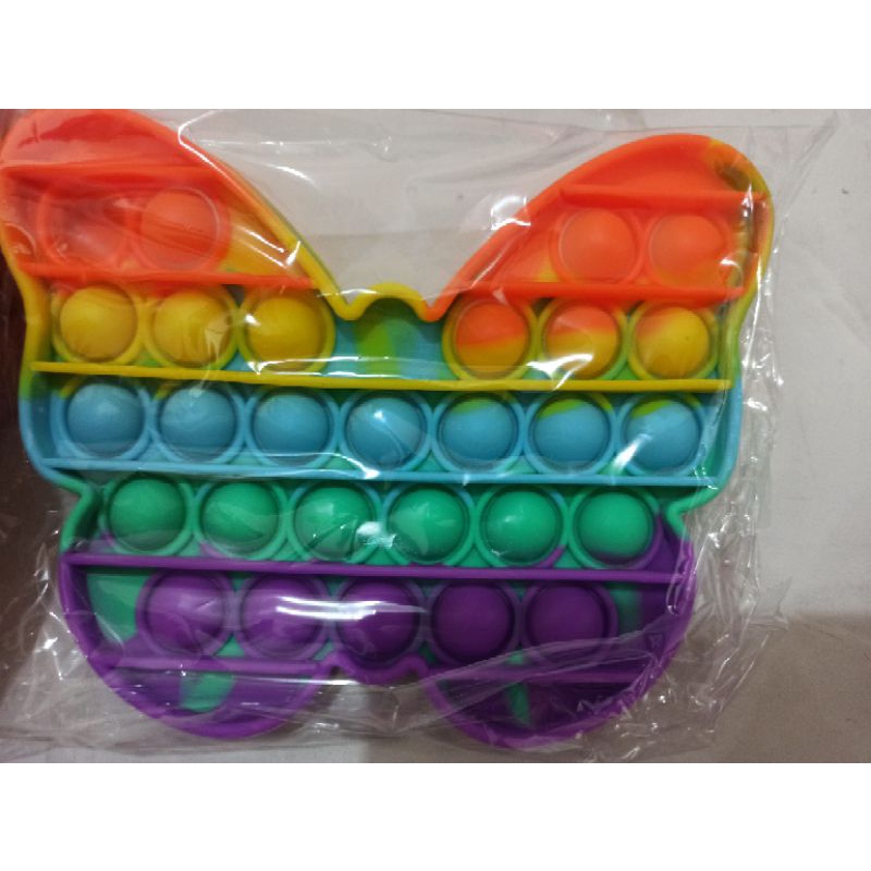 Pop It Rainbow / Fidget Push / Pop It Fidget Toy Mainan Penghilang Stress-Kupu-kupu