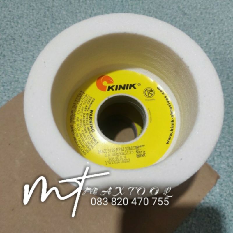KINIK batu grinda mangkok WA 100×30×31.75 Batu asah poles.