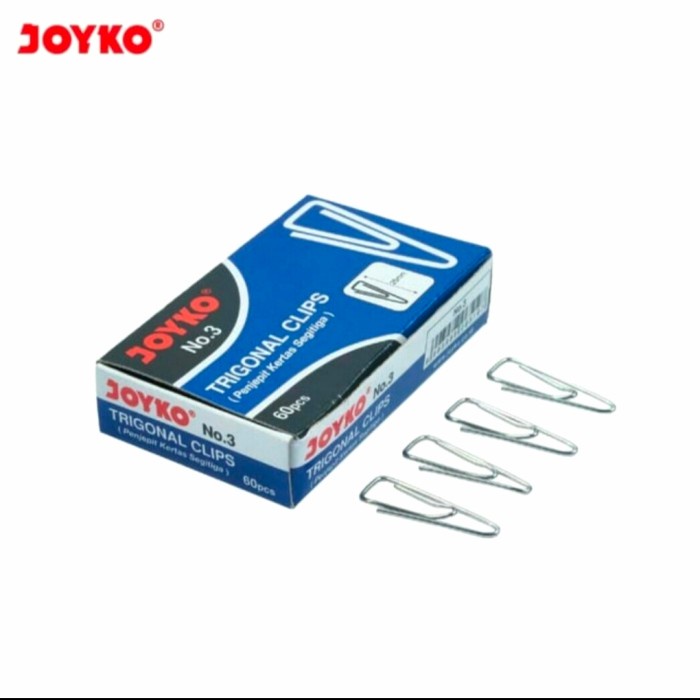 

Trigonal Clip JOYKO No 3 / Penjepit Kertas Segitiga JOYKO No 3