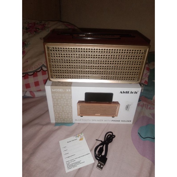 Speaker Bluetooth AldRich X9 Wooden Kayu
