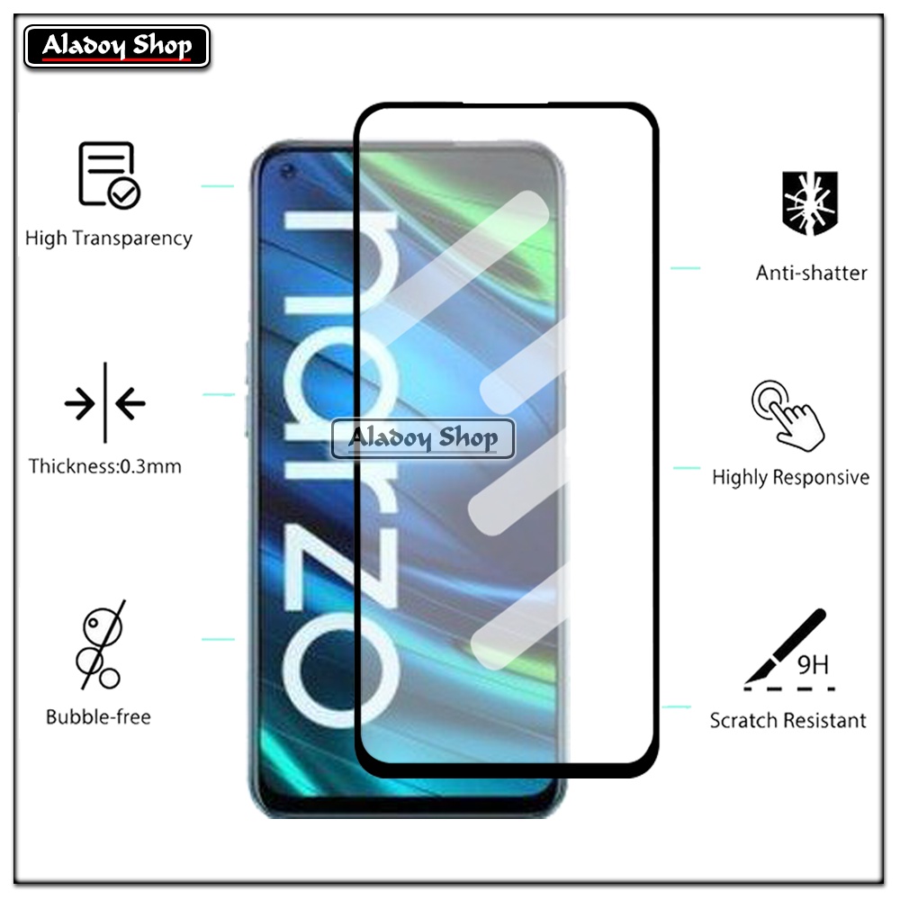 PAKET 3 IN 1 Tempered Glass Layar Realme Narzo 20 Pro Free Tempered Glass Camera dan Skin Carbon