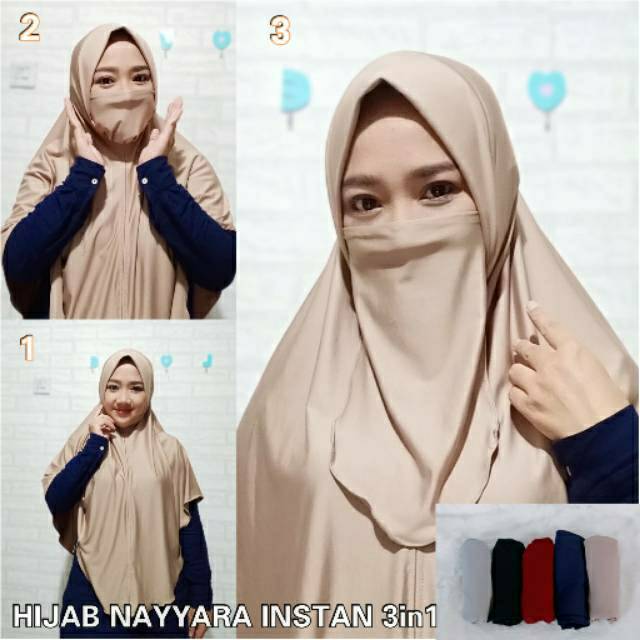 Hijab masker 3in1 hijab cadar