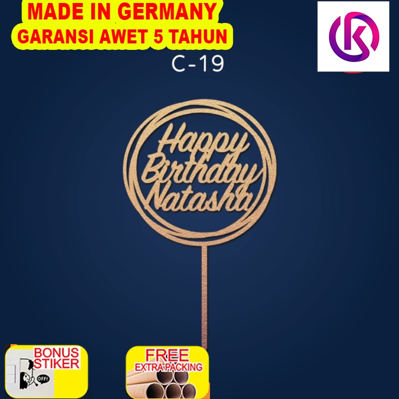 

Terlaris C-19 Topper / Cake Topper / Hiasan Kue / Birthday / Ulang Tahun