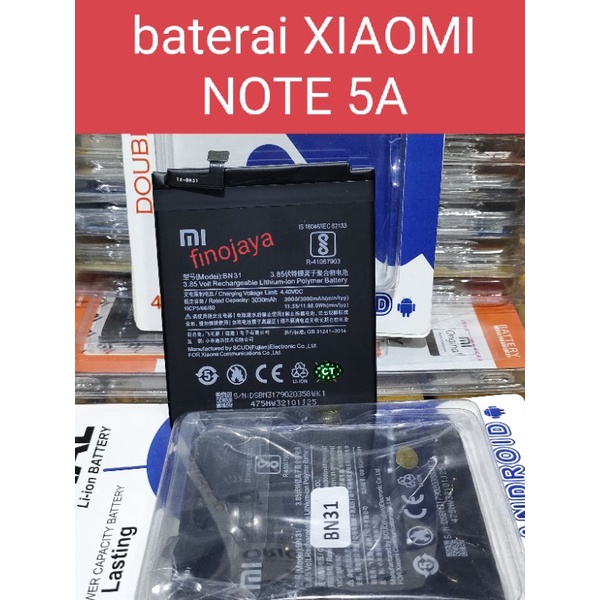 baterai Tanam Xiaomi Redmi Note 5A baterai Xiaomi Redmi Note BN31 Original