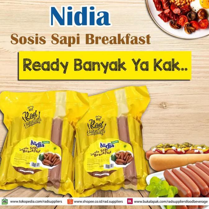 Jual Nidia Beef Breakfast Sosis Hotel Kg Sosis Brokwust Mini Kg Nidia Shopee Indonesia