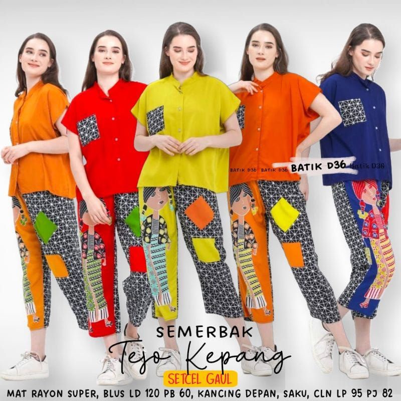 (Semerbak) Setelan Celana Rayon Wanita Gaul Tejo Kepang Semerbak Kancing Depan Saku Jaring Murah Remaja ABG Baju Santai Tidur Remaja Cewe Cewek fashion adem kasual Trendi Murah kece modis kekinian modern milenial terbaru 2023