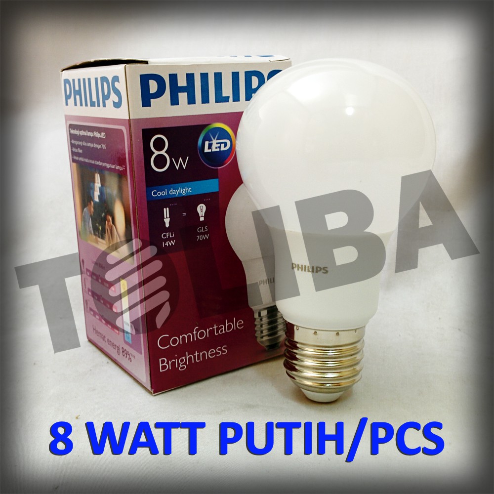 lampu led philips 8watt 8w 8 w 8 watt lampu bohlam led / lampu philips