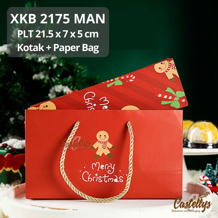 

XKB 2175 MAN 5 pcs Kotak Dus Box + Paper Bag Hampers Kue Kering Nastar Cookies