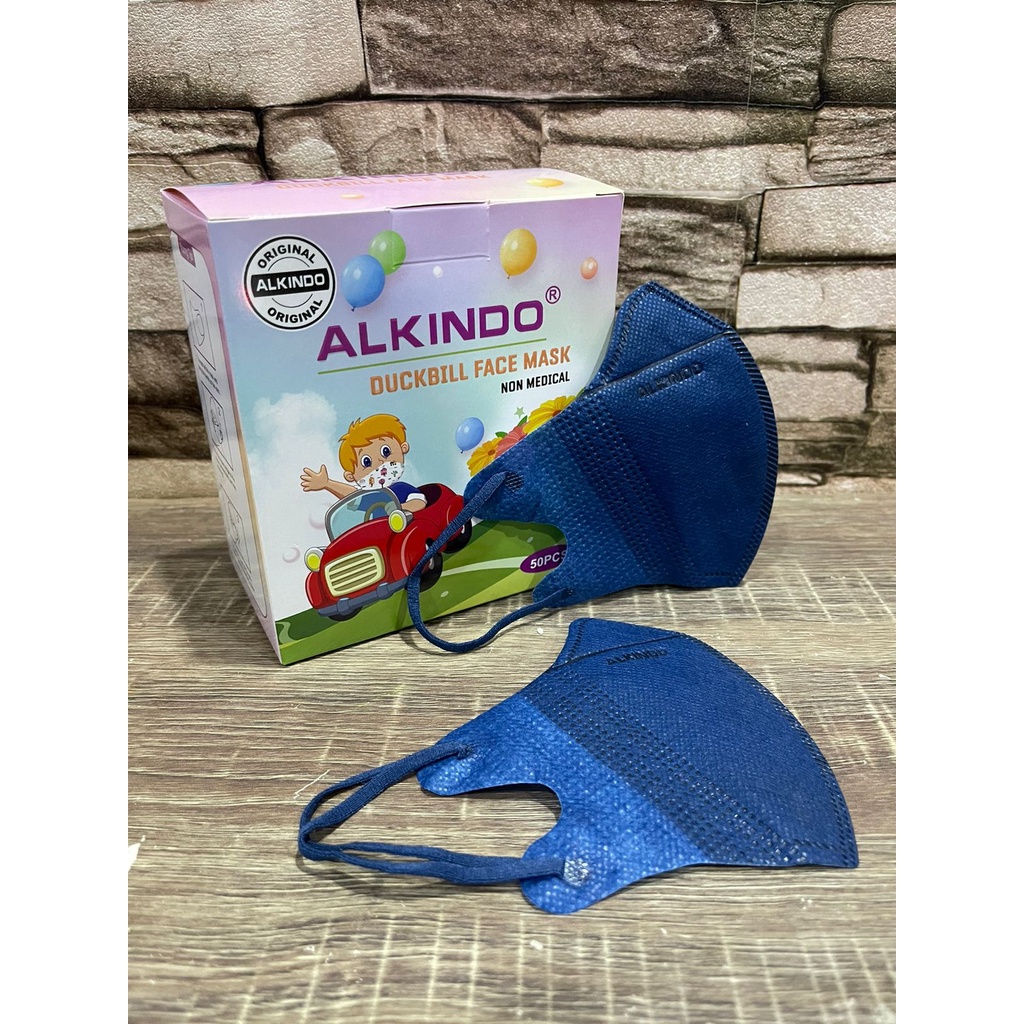 Masker Dukbil Anak Alkindo Garis Isi 10pcs