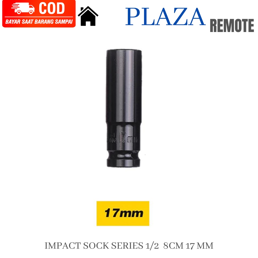 Adapter Socket Universal 8 CM deep impact wall 8 - 21mm 1/2 Gator Grip Fleksibel Konektor Kunci Shock Sok Serbaguna Socket Kunci