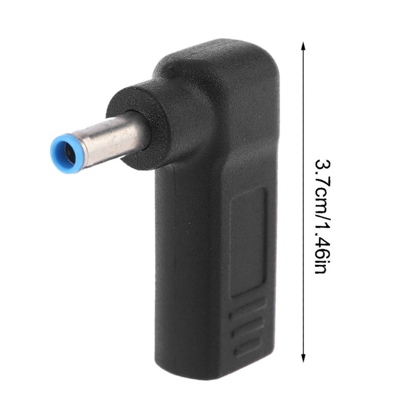 Btsg Sudut Kanan Untuk DC Power Adapter Type-C Female to 4.5x3.0mm Male Plug Adapter