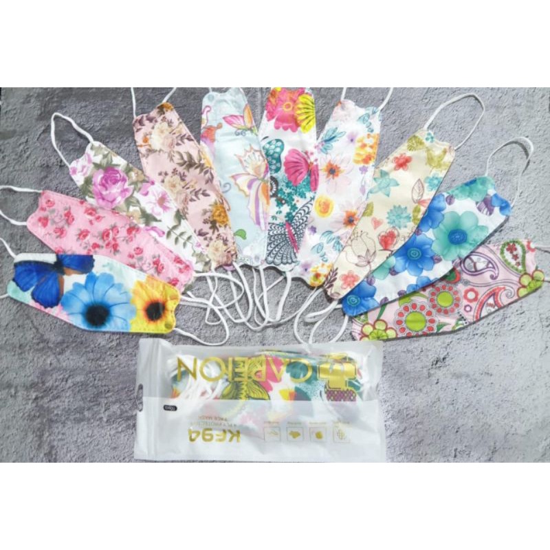Masker KF94 motif bunga