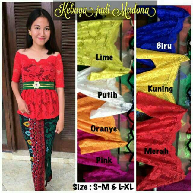 Satu set kebaya madona