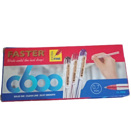 

FASTER Pen Bolpoin Bolpen Ballpoint isi 12 HITAM