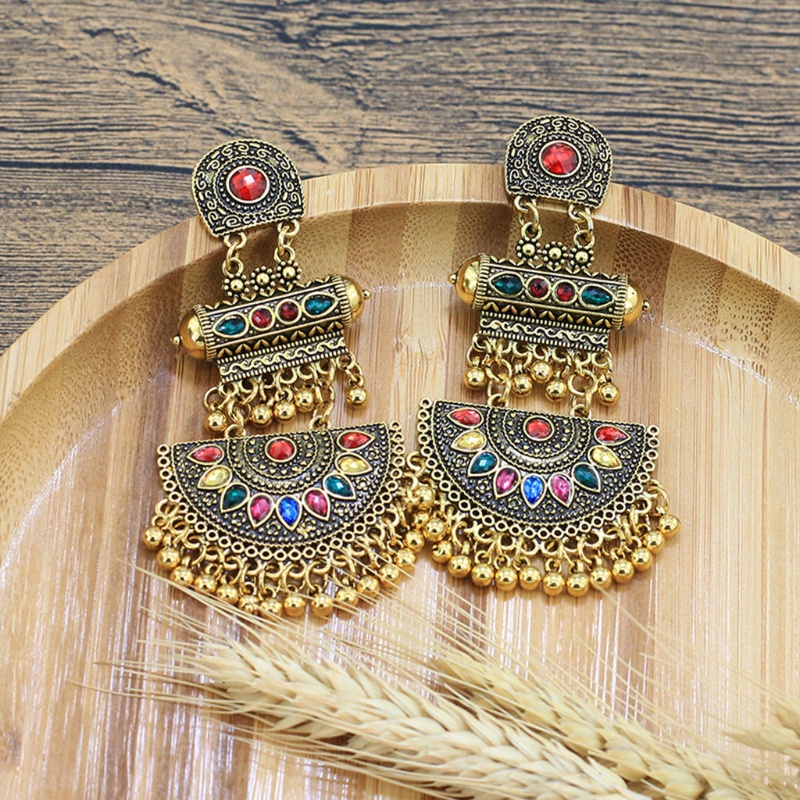 Siy Anting Tusuk Gantung Desain Jhumki Gaya Bohemianindiantradisional Untuk Wanita