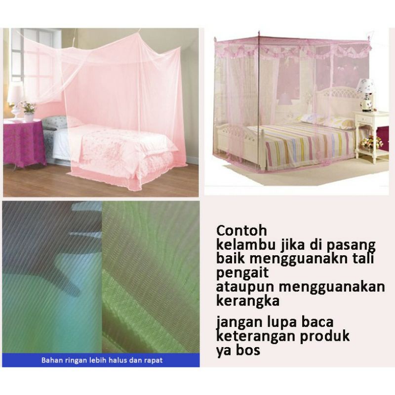 kelambu tenda ukuran 200cm x 200cm