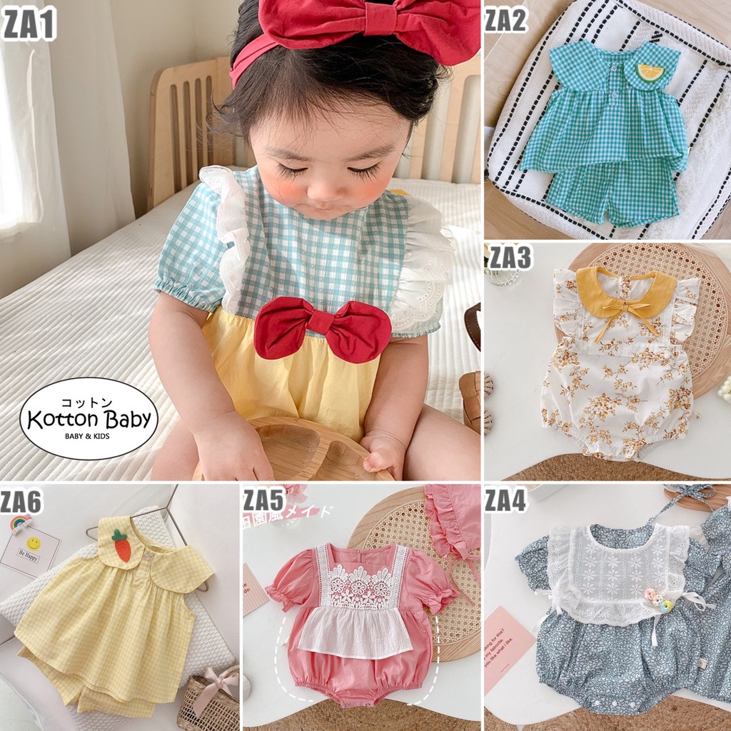 3-18bln || ROMPER BAYI PEREMPUAN ONESIE BAJU ANAK JUMPER catalog ZYTZ ZA