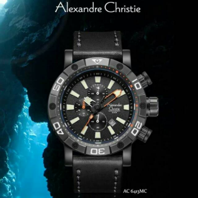 Jam Tangan Pria Alexandre Christie AC 6413 Diver Men Original