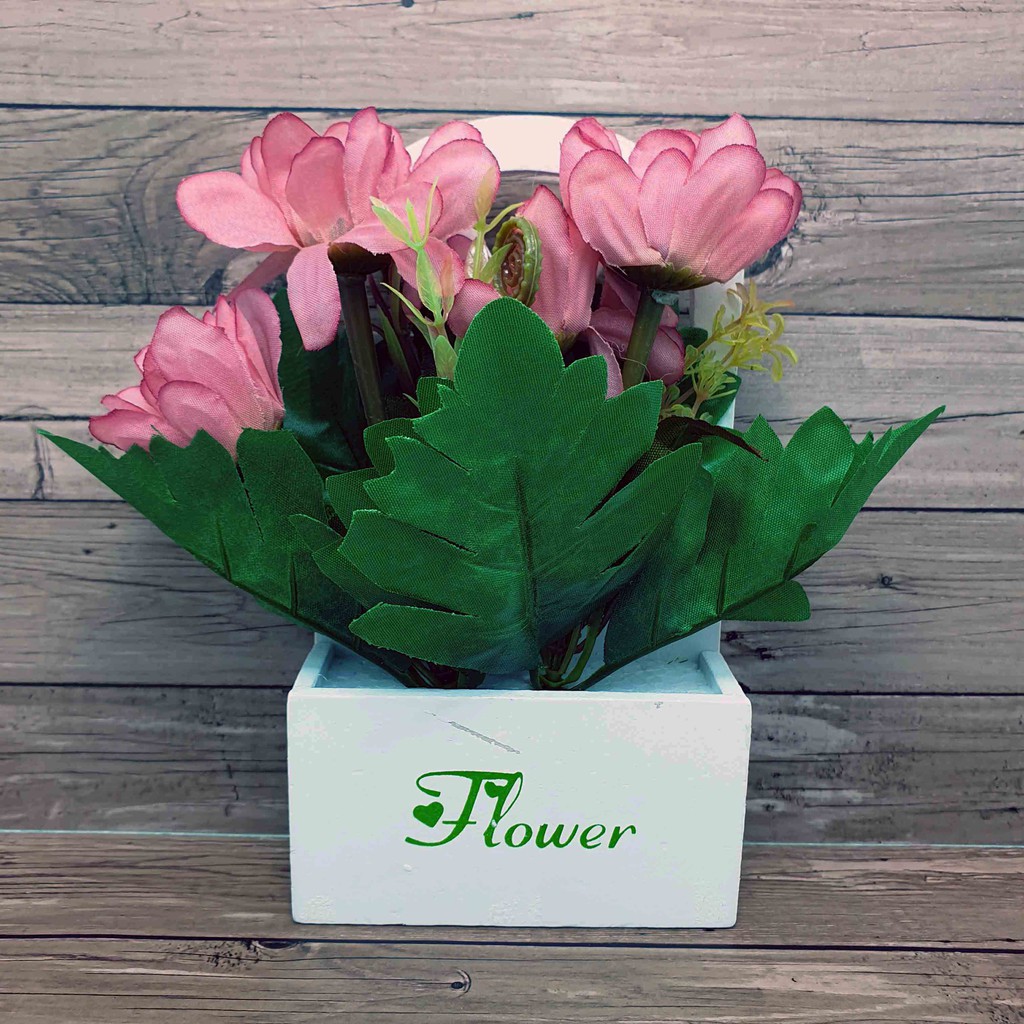 Hiasan Bunga Gantung Alternatif 1/  Bunga Dinding/ Bunga Plastik/  Bunga Artificial/ Bunga Palsu-Bunga Pink