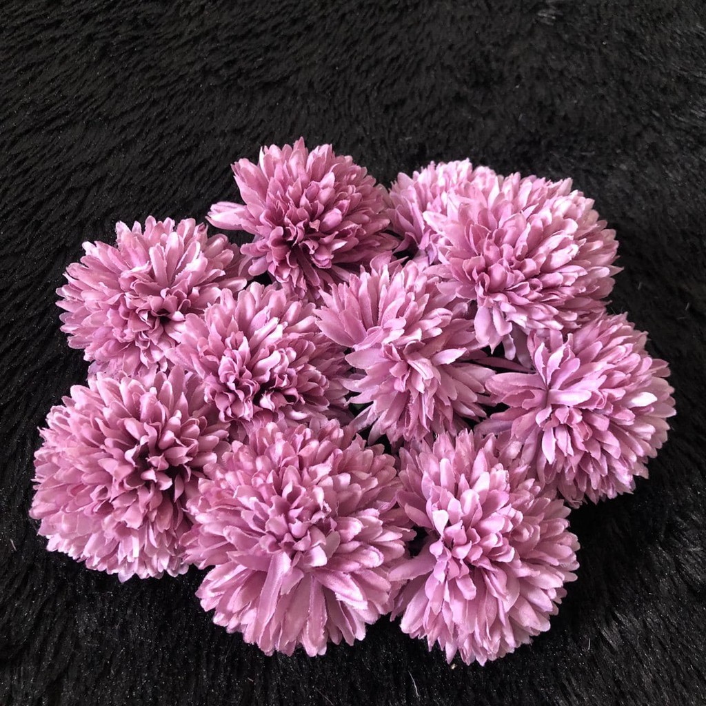 Bunga Plastik DANDELION - Artificial Flower - Bunga Hydrangea - Bunga Impor Dekorasi Pesta Hias-Purple