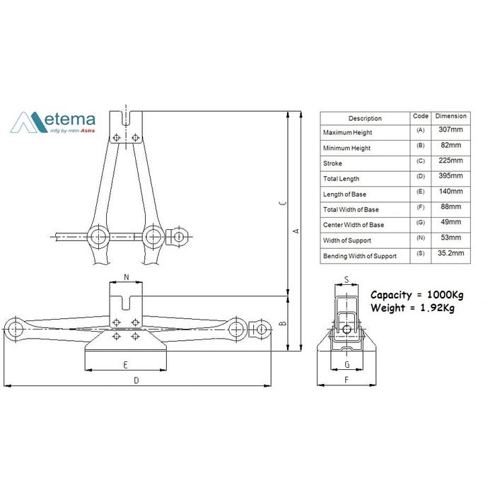 Dongkrak Sienta Capacity 2.2 Ton (Test Load by Lab) - Metema Original