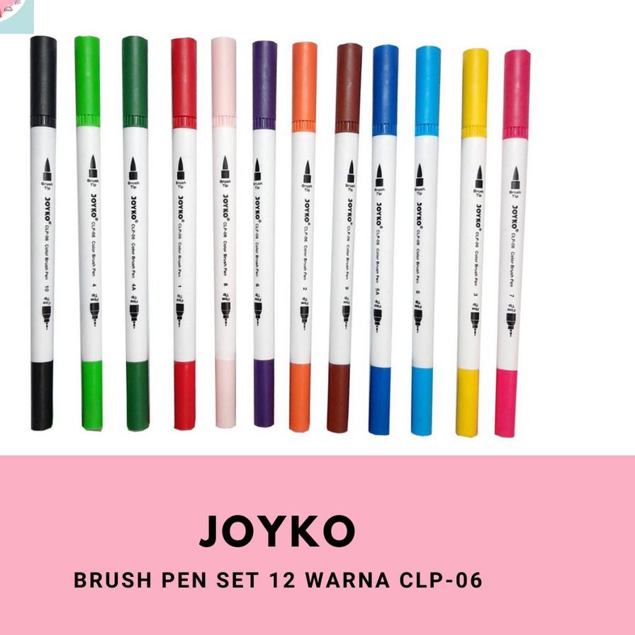 

そ Brush Pen Set Joyko 12 Warna CLP-06 ✢