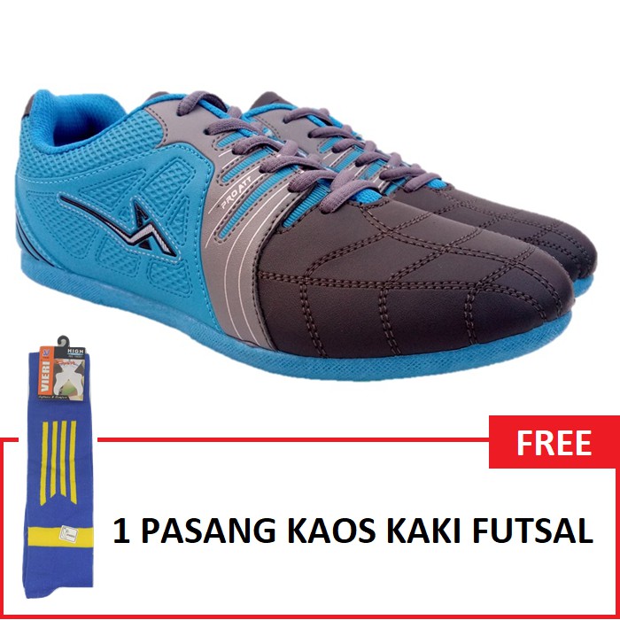 Pro ATT Original - FDL 99 Biru Bonus Kaos Kaki Futsal - Sepatu Futsal Pria Wanita Takraw Sepak Bola
