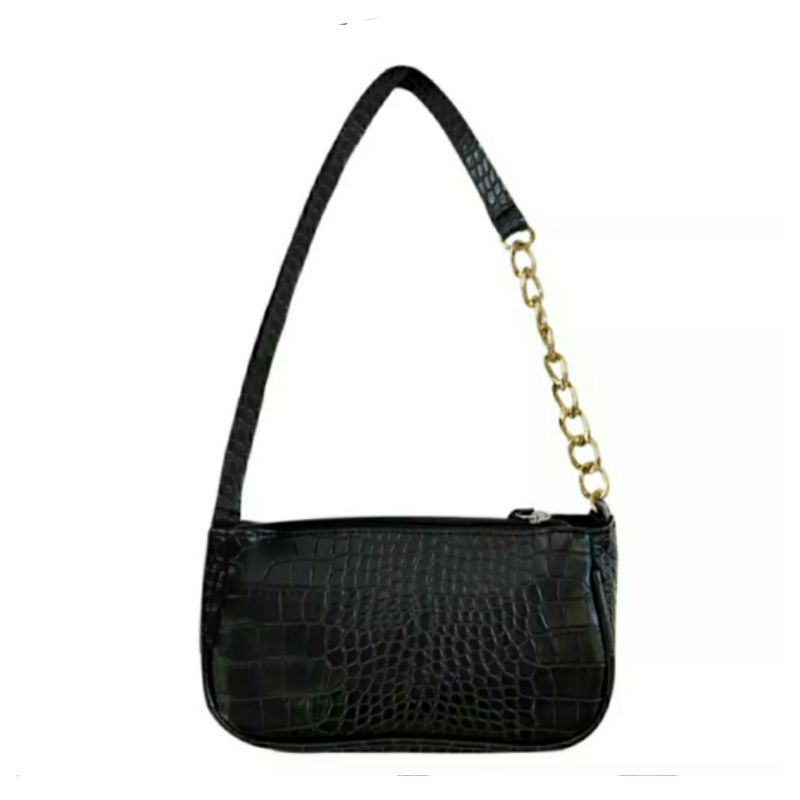 dem_sare / DS1099 - MALIKA Shoulder Bag Tas Bahu Wanita Kekinian Tas Selempang Wanita Fashion Croco Rantai