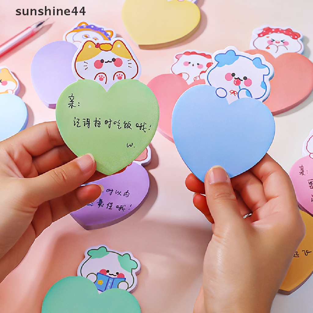 Sunshine 30 Lembar Memo Post It Bentuk Kartun Hewan Lucu Untuk Sekolah / Kantor